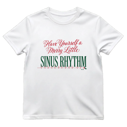 Merry Little Sinus Rhythm Funny Nurse Christmas T-Shirt ICU Gift