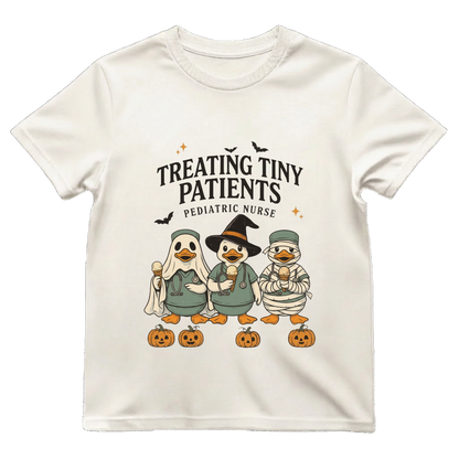 Treating Tiny Patients Peds Nurse Shirt | Cute Pediatric Nurse Halloween Tee