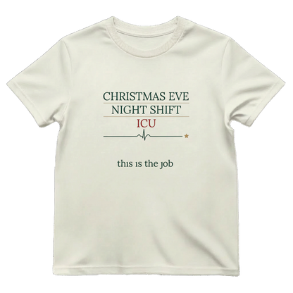 ICU Nurse Christmas Eve Night Shift T-shirt Xmas Gift Tee