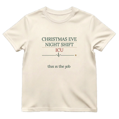 ICU Nurse Christmas Eve Night Shift T-shirt Xmas Gift Tee