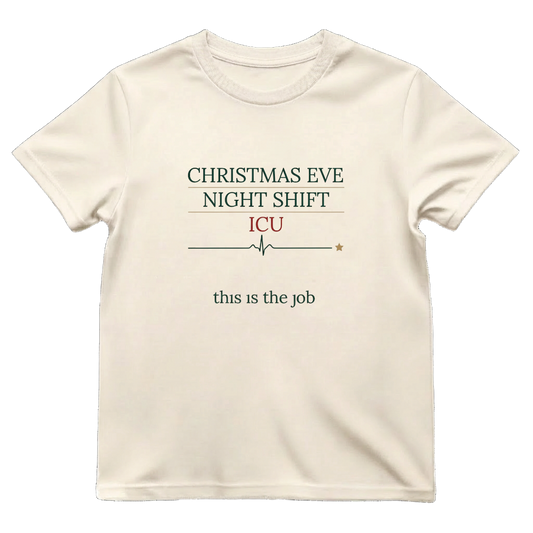 ICU Nurse Christmas Eve Night Shift T-shirt Xmas Gift Tee