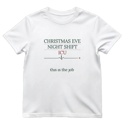ICU Nurse Christmas Eve Night Shift T-shirt Xmas Gift Tee