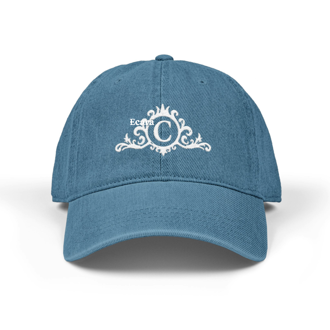 Embroidered Letter C Denim Hat