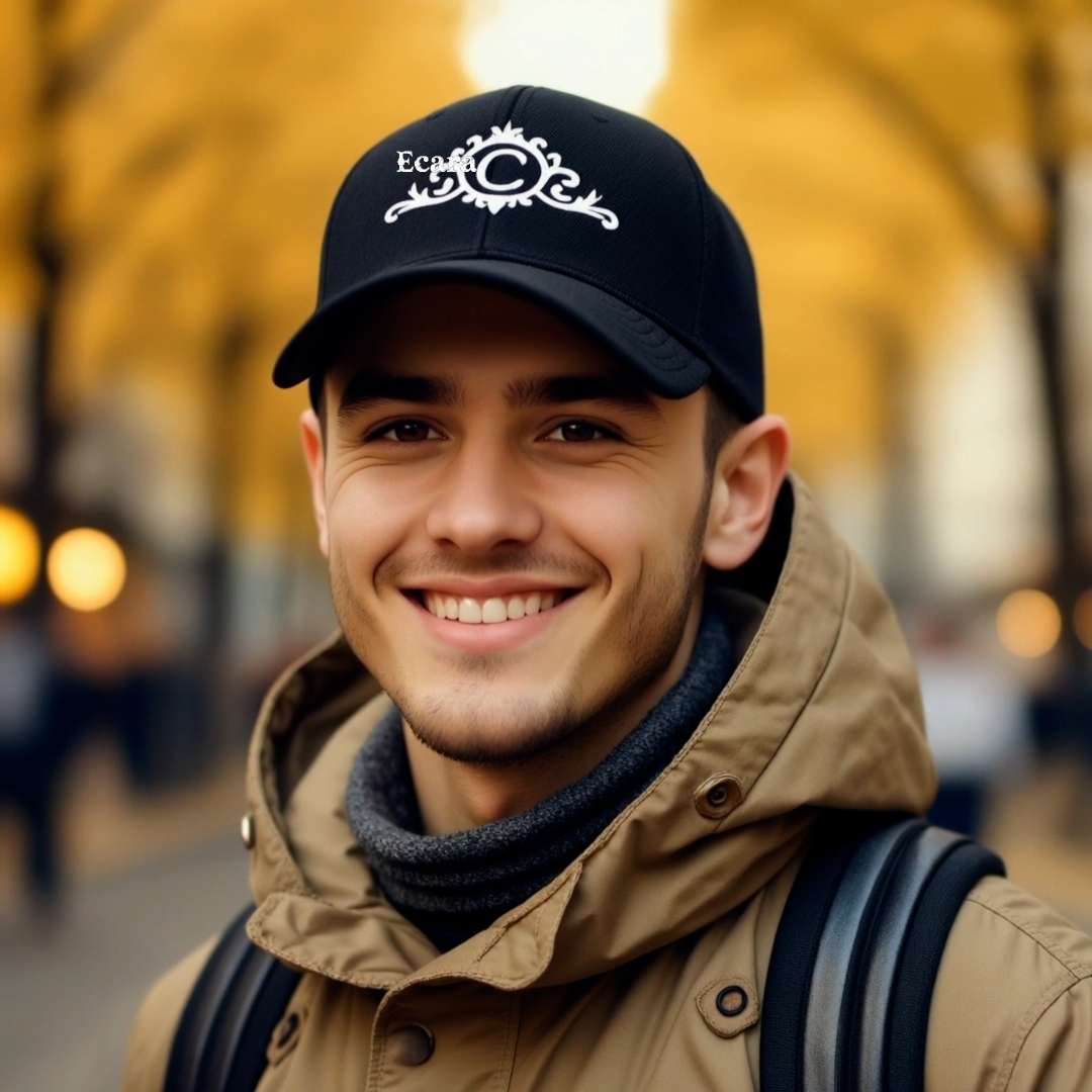 Embroidered Letter C Denim Hat