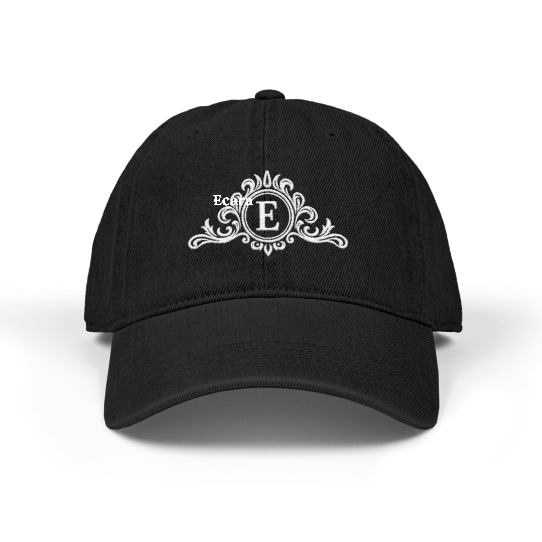 Embroidered Letter E Denim Hat