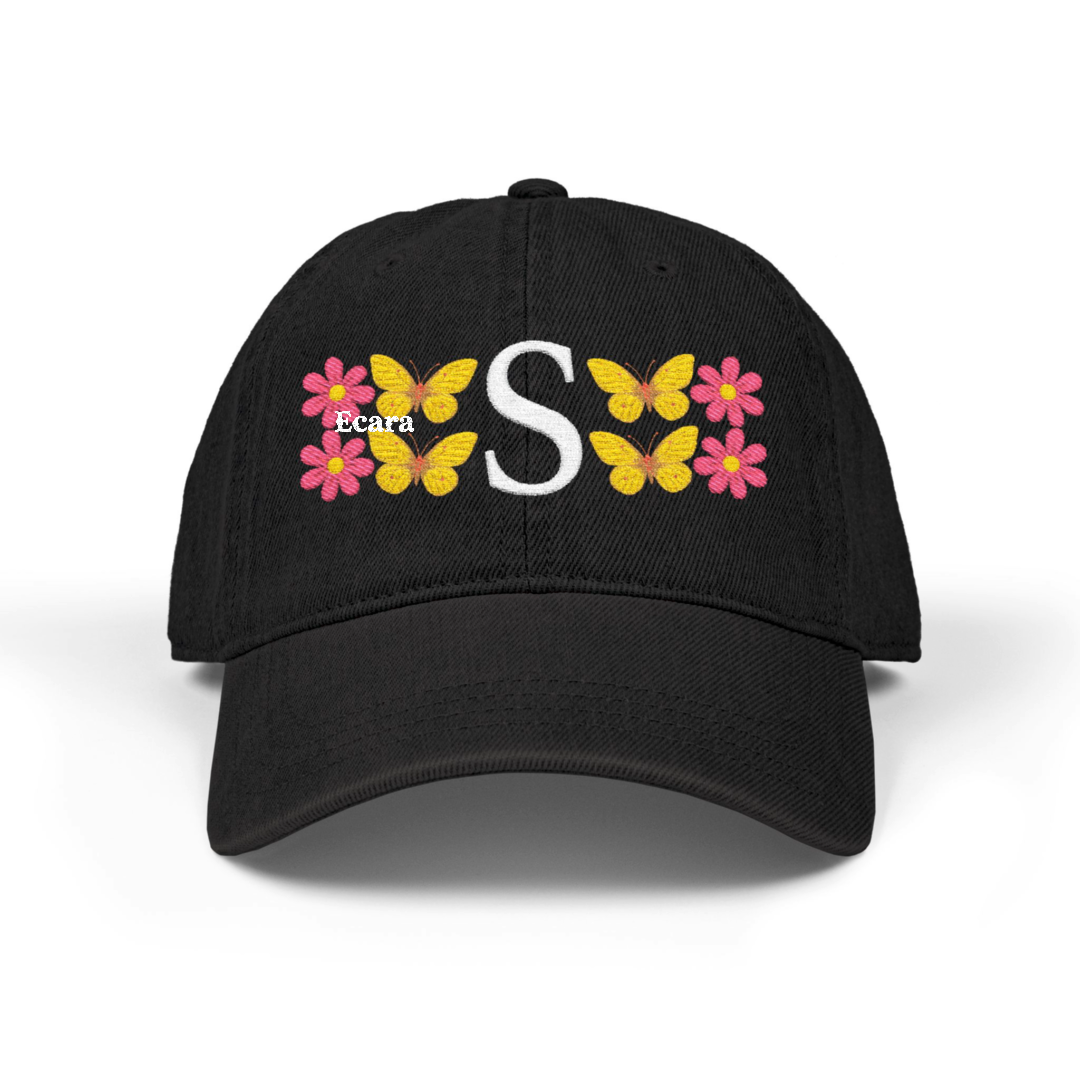 Embroidered Letter S Denim Hat