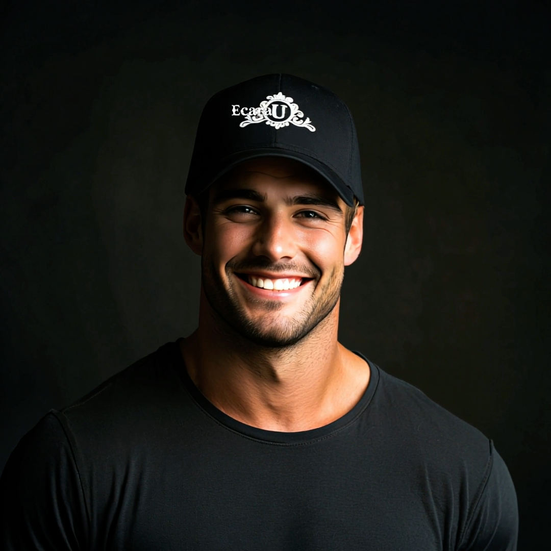 Embroidered Letter U Denim Hat