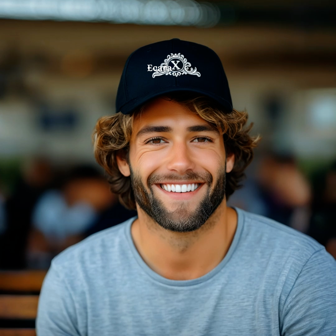 Embroidered Letter X Denim Hat