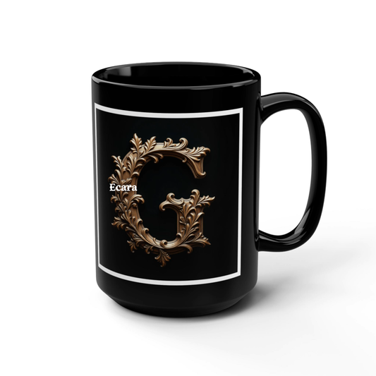 Black Mug with Initial "G"