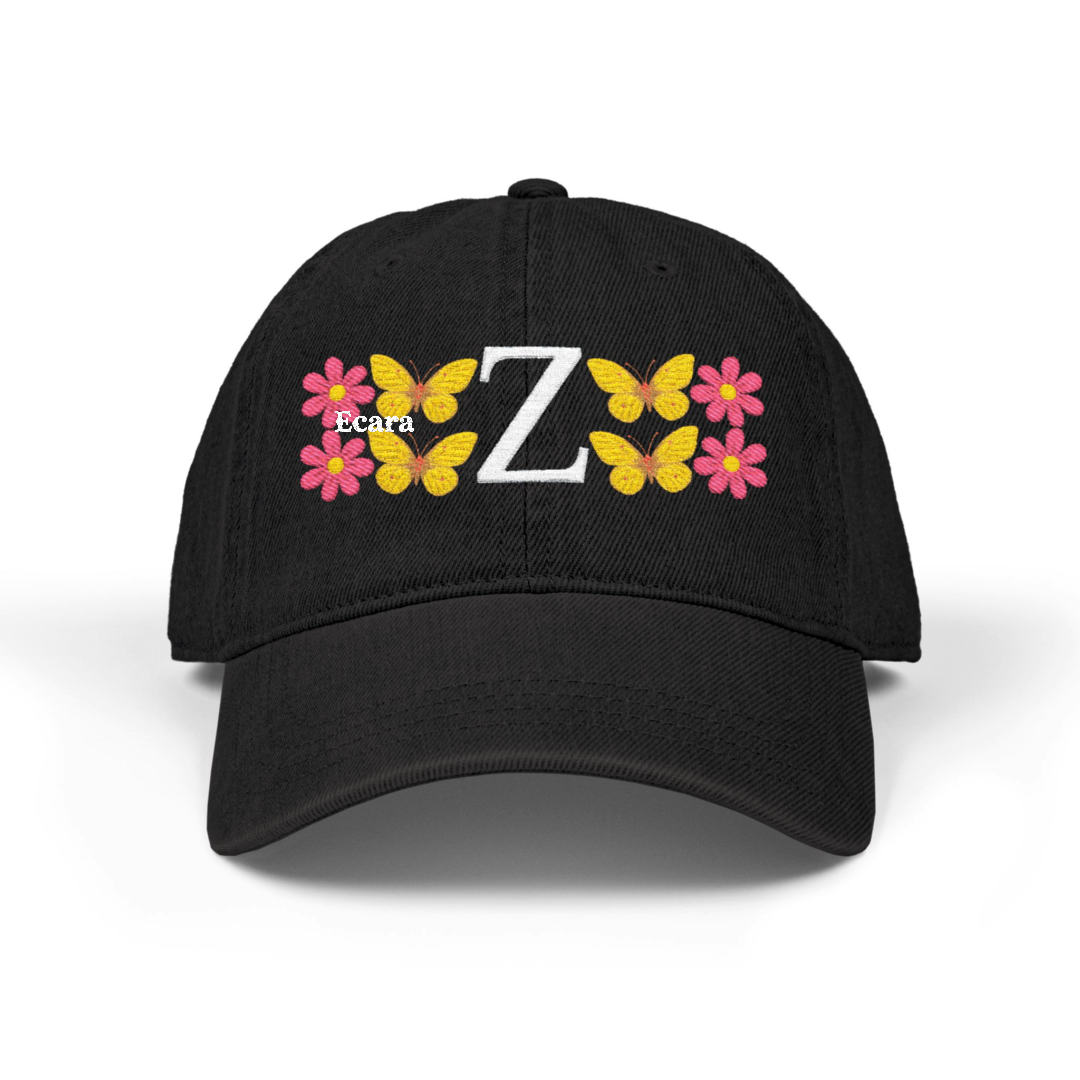 Embroidered Letter Z Denim Hat