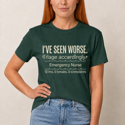 Triage Accordingly ER Nurse T-shirt | Funny ER Tee