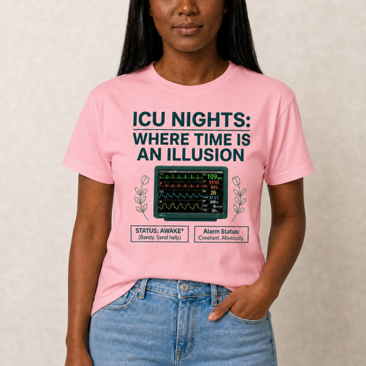 ICU Nights: Time Is an Illusion Nurse T-shirt