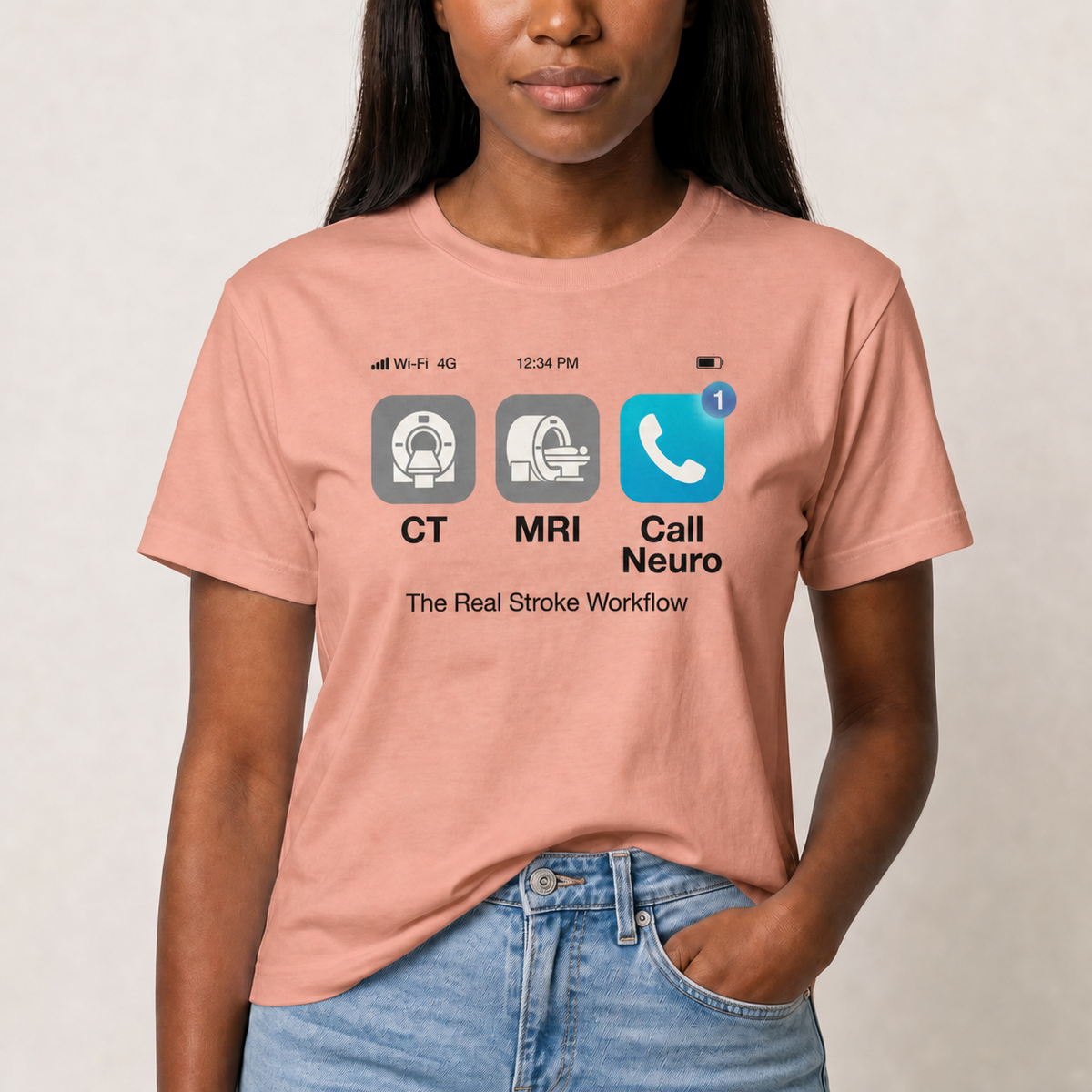 The Real Stroke Workflow Neuro Nurse T-shirt
