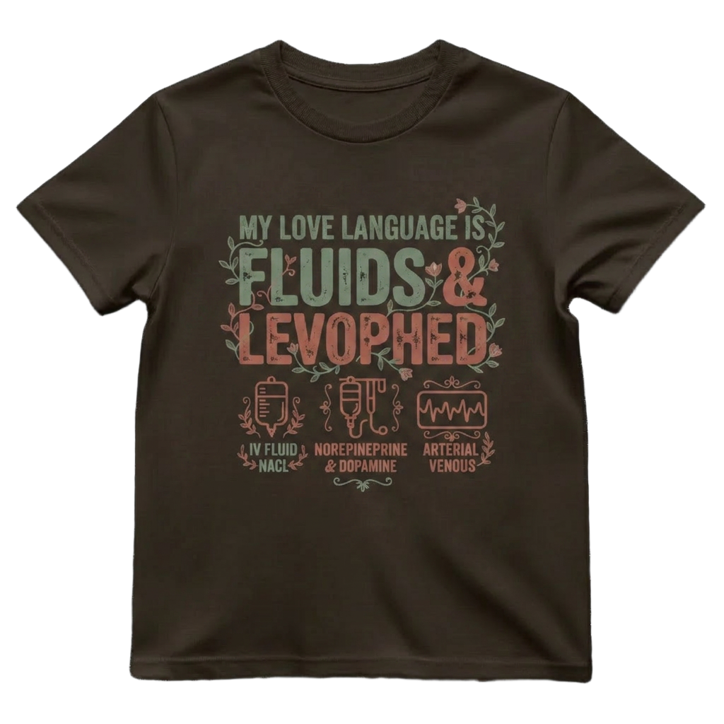 Fluids & Levophed ICU Nurse Shirt | Funny ICU Tee