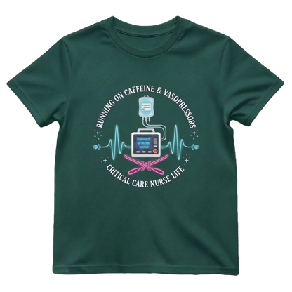 Caffeine & Vasopressors ICU Nurse Shirt | Ecara Living